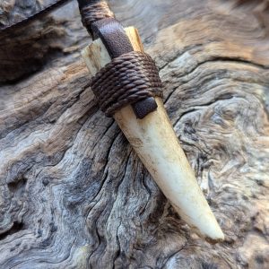 Dark Leather Deer Antler