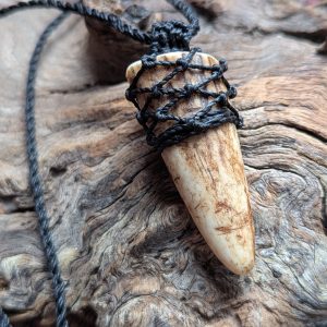 Black Braided Deer Antler